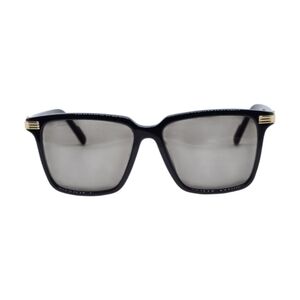 CARTIER Stylish Black Sunglasses with Gold Accents